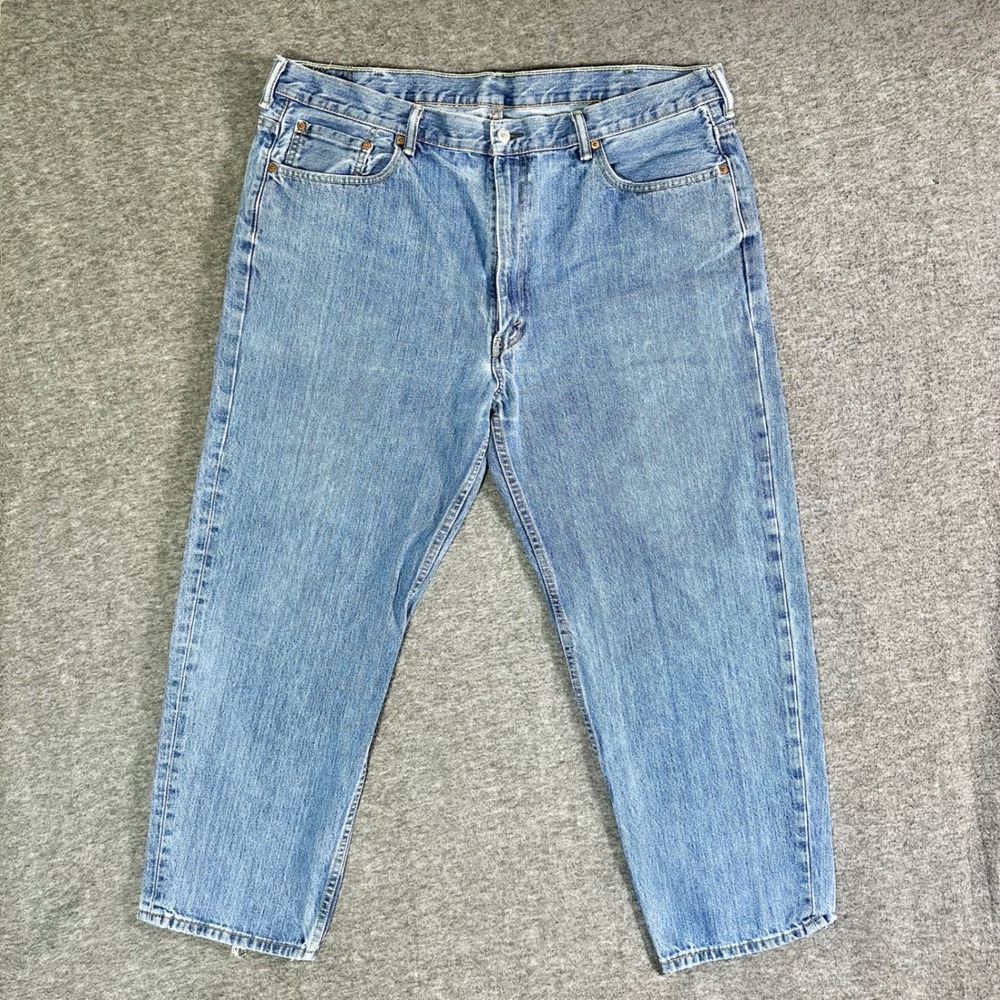 Levi's 550 Jeans Men's 44x30 Blue Light Wash Denim‎ Relaxed Fit Straight Leg